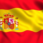 Spanish flag waving symbol of spain